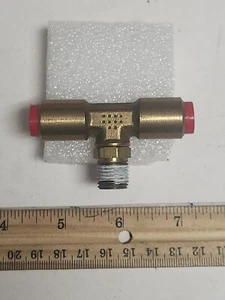 Brass Push To Connect Swivel Branch Tee 3/8" OD X 1/4" mnpt 1 qty see pictures - Picture 1 of 8