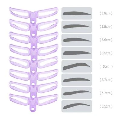 Augenbrauen Schablone wiederverwendbar verschiedene Vorlagen 8 perfekte Form* - Bild 1 von 4