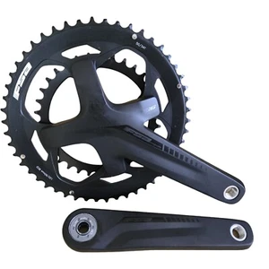 Guarnitura bici da strada FSA Omega 172,5mm 50t 34t BB386 11 velocità adatta Shimano - Foto 1 di 11