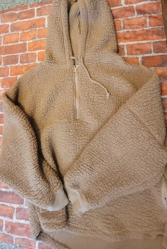 UNDERCOVER Maglione donna Victoria's Secret felpa sherpa taglia XL marrone con cappuccio