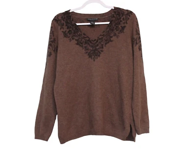 Suéter De Colección Sarah Spencer Talla 1X Lana de Cordero Angora Cabello de Conejo Boho Cuello en V Foto 1 de 4