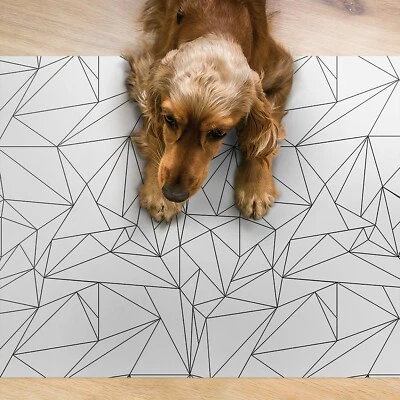 Hunde Katzen Napfunterlage Fressnapf Matte für Schüssel Gerade Dreiecke - Bild 1 von 4