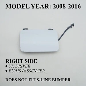 Audi Q5 8R 2008-2016 Paraurti Posteriore Dx Traino Gancio Cover Ibis White LY9C - Imagen 1 de 8