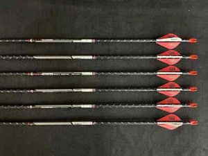 Easton Archery FMJ 5MM 340 w/ 2" Bohning Blazer Vane 1/2 Dozen BRAND NEW - Picture 1 of 5