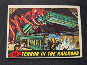 1962 Topps Mars Attacks! Card # 34 Terror In The Railroad (VG/EX) - Picture 1 of 3