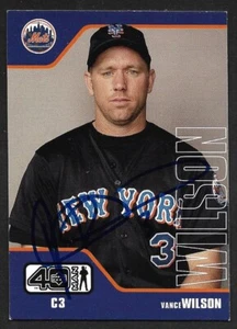 2002 UD 40 MAN #825 Vance Wilson NEW YORK METS SIGNED AUTOGRAPH AUTO COA - Picture 1 of 1