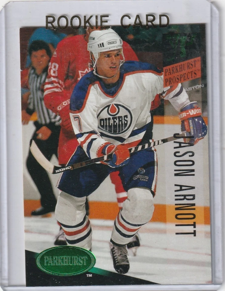 JASON ARNOTT 1993-94 PARKHURST # 261 OILERS NOVATO RARO PARALELO ESMERALDA - Imagem 1 de 1