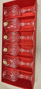 NEW 6 Longchamp 24% Lead Crystal Stem Glasses. Cristal D'arques France Eclat. - Picture 1 of 6