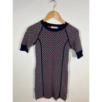 Mini Vestido Para Mujer Juicy Couture XS Rosa Tejido Geométrico Manga Corta Foto 1 de 3