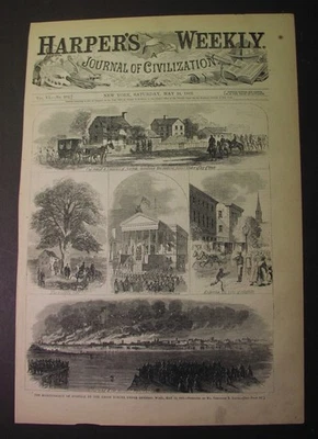Печать 1862 г.: НОРФОЛК, захваченный войсками Союза; ГОСПОРТ, ТЕМНО-СИНИЙ ДВОР, сожжен; Дэвис - Изображение 1 из 4