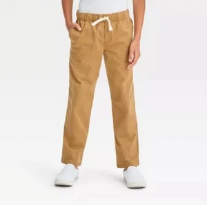 Boys' Stretch Straight Fit Woven Pull-On Pants - Cat & Jack 14 - Picture 1 of 2