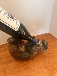 Coiled Tipsy Drunk /Armored Cowboy Sheriff /Armadillo /Booze Guzzler Wine Holder - Picture 1 of 12