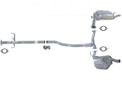 Sistema de exaustão para 2006-2007 Mazda 6 2.3L turbo médio resornator e silenciadores - Imagem 1 de 4