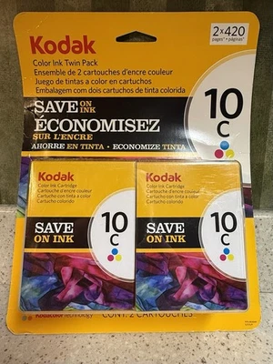Paquete de 2 cartuchos de tinta Kodak 10C color tinta NOS sellados Foto 1 de 4
