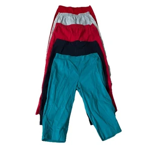 White Stag Womans Chino Pants Lot 5 Pull On Solid Multicolor L 14 Cotton Blend - Picture 1 of 11