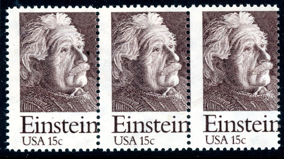 EFO 1774 HEY! EINSTEIN! YOU'VE BEEN MISPERFED! STRIP OF THREE - Image 1 of 1