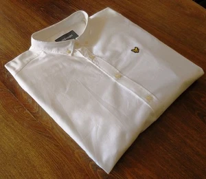 Lyle & Scott talla XL Camisas Casual Hombre Manga Corta Blanco NUEVO - Imagen 1 de 11