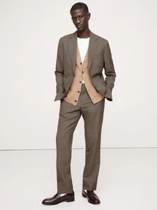 Banana Republic 34 x 32 Signature Rustico Italian Suit Pant Brown #871161 - Picture 1 of 9