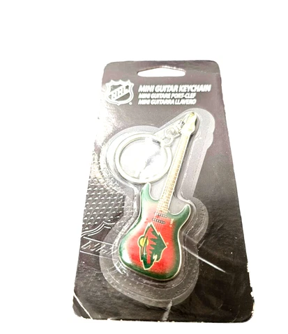 MINNESOTA WILD MINI GUITAR KEYCHAIN WOODROW NEW LICENSED NHL Cover