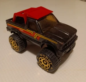 Vintage 1983 Buddy L Single Monstertruck schwarze Karosserie angehobene rote Überrollbügel Japan - Bild 1 von 9