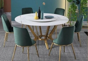 Creative Designed Marble-Top Dining Table Set - Picture 1 of 7