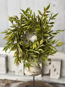 Farmhouse Style Candle Ring 10" Faux Greenery for Arrangements, Crafts Staging - Picture 1 of 7