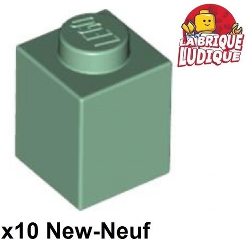 Lego 10X Brick 1X1 Light Sand Green 3005 New | eBay