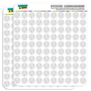 Cartoon Volleyball 0.5" Scrapbooking Crafting Stickers - Picture 1 of 1