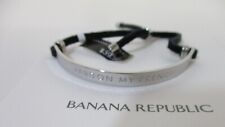 Banana Republic Women's Idiom Pardon My French Silver Bracelet Black