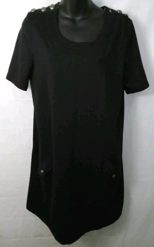 Abito tubino nero Burberry Brit con tasche taglia US 10 Nova a quadri