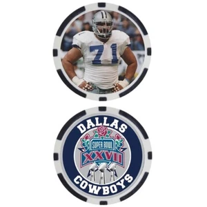 MARK TUINEI - COWBOYS SUPER BOWL XXVII - POKER CHIP - Picture 1 of 2