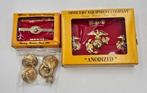 USMC PIN/BUTTON LOT "ANODIZED" NEW/OLD STOCK - Picture 1 of 8