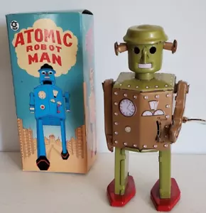 5.5" TIN ATOMIC ROBOT MAN Windup Toy / Tiny Toy Arcade MS415 (KR) - Picture 1 of 5