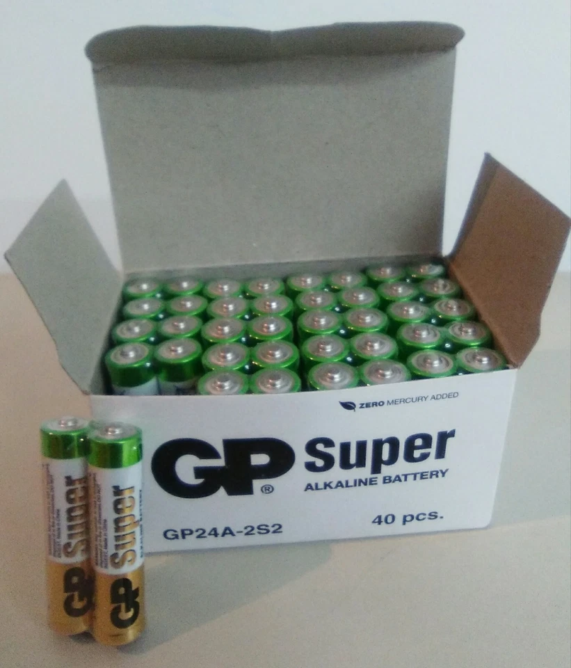 40 Pilas AAA Super alcalinas. Pila alcalina LR03 GP