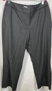 Liz Claiborne Lizwear AUDRA Cropped Capri Pants LINEN BLEND Gray Sz 14P - Picture 1 of 4