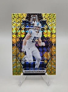 2023 Panini Mosaic - Reactive Yellow Mosaic Prizm #189 Aidan Hutchinson 💥 Lions - Picture 1 of 2