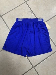Youth Medium Royal Blue Unisex Micro Mesh Basketball Soccer Athletic Shorts NWT - Picture 1 of 2