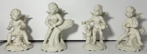 Vintage Dresden Original Germany Bisque Cherub Figurines ~“Four Seasons” - Picture 1 of 8