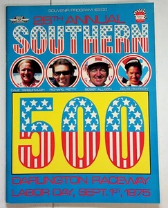 Darlington Raceway 1975 Southern 500 Program Richard Petty Bobby Allison - Picture 1 of 5