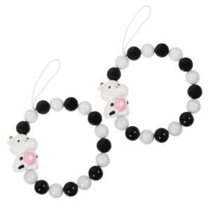 2 Pcs Cartoon Cow Lanyard Handschlaufe Dekoration Armband Mit Handyanhänger - Zdjęcie 1 z 12