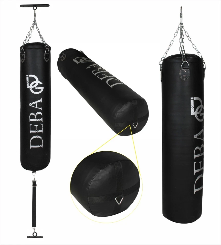 Deba Boxsack Sandsack Kampfsport mit Stahlkette Boxsackhalterung Gurt DE