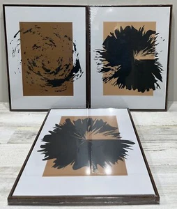 3 Modern Abstract Framed Canvas Wall Art Home Office Residential Commercial - Picture 1 of 7