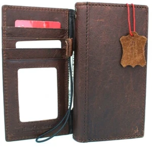 Genuine leather Case f samsung Galaxy note 10 handmade cover vintage book wallet - Picture 1 of 7