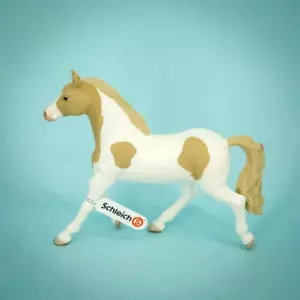 Figura de juguete equino granja yegua caballo pintura bronceada blanca Schleich D-73527 NUEVO - Imagen 1 de 5