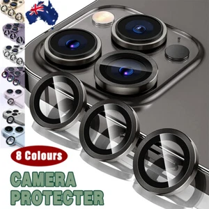 For iPhone 14 Plus 13 Pro Max 12 Mini Metal Camera Lens Glass Screen Protector - Picture 1 of 28