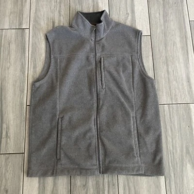 Chaleco sin mangas de lana gris St. John’s Bay para hombre bolsillos con cremallera completa talla XL T84 Foto 1 de 4