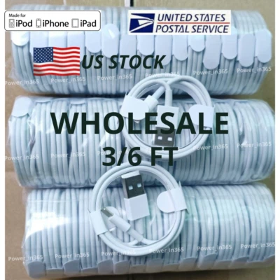 USB Charger Cable Cord For Apple iPhone 6 7 8 X XR 11 12 13 14 Pro Max Wholesale - Image 1 of 4