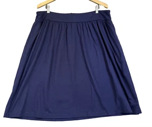 Boden Skirt 16L Navy A Line Pockets Back Zip Jersey Knit Cotton Modal Preppy - Picture 1 of 8