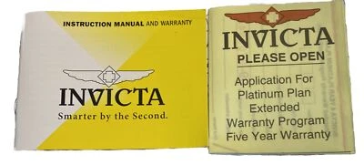 INVICTA packet instruction booklet paper warranty - Image 1 of 4