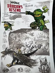 SDCC 2024 LEGO NINJAGO VOICE TALENT AUTOGRAPH POSTER 19”x13” POSTER LLYOD RARE - Picture 1 of 5